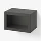 BESTÅ Shelf unit with door, dark grey/Sindvik dark grey, 60x42x38 cm