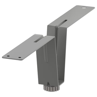 Grey steel BESTÅ support leg for furniture stability.