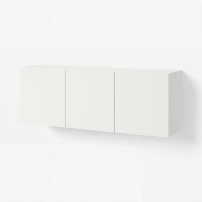 BESTÅ Wall-mounted cabinet combination, white/Lappviken white, 180x42x64 cm