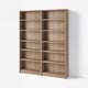BILLY Bookcase combination, oak effect, 160x28x202 cm