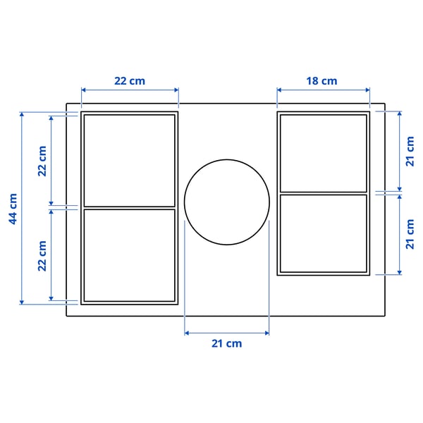 Illustration with measurements for the product: BLIXTSNABB.