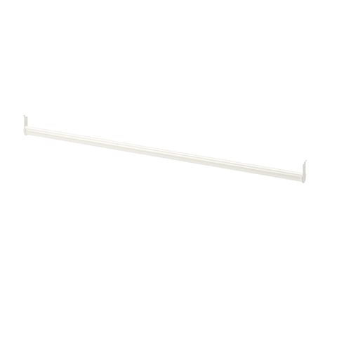 BOAXEL white clothes rail, slim design, smooth steel, hangs neatly for easy storage.