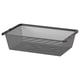 BOAXEL storage basket, black, mesh design, rectangular shape.