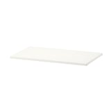 White BOAXEL shelf, rectangular, metal edge, simple design.