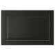 A black, rectangular BODBYN drawer front with a smooth, bevelled panel design made of fibreboard and polyurethane paint.