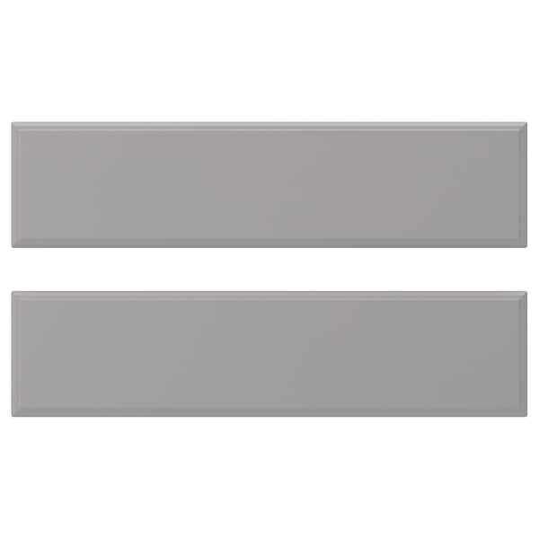 Two grey rectangular tiles with bevelled edges.