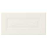 A BODBYN cabinet in off-white with a classic, bevelled design, made from fiberboard and polyester paint.