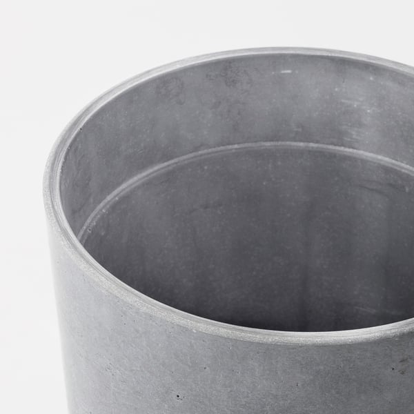Grey concrete planter - smooth, durable