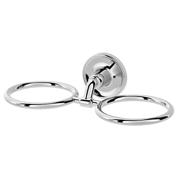 BROFJÄRDEN chrome towel rings, elegant design, glossy finish, wall-mounted.