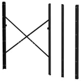Black BROR metal storage frame, rectangular shape, powder-coated galvanised steel.