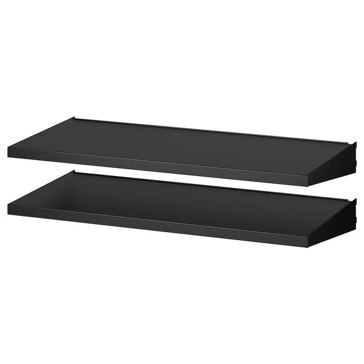 Bror Ranum BROR shelf for wall upright, black, 85x40 cm - IKEA Lithuania