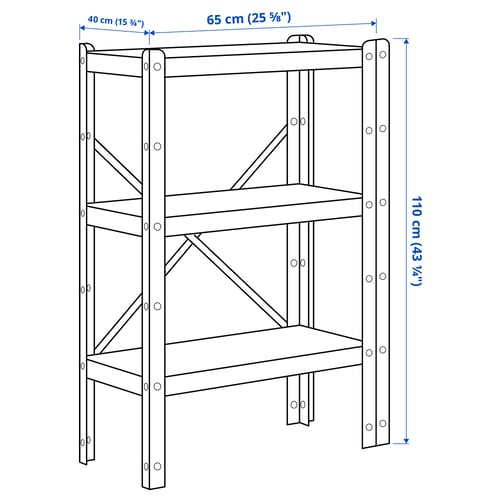 Illustration with measurements for the product: BROR.