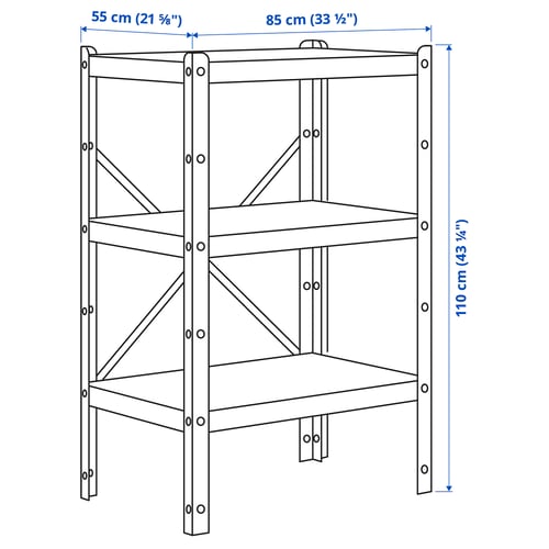 Illustration with measurements for the product: BROR.