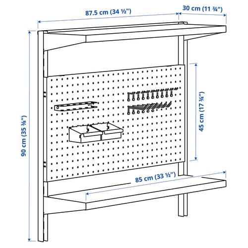Illustration with measurements for the product: BROR.