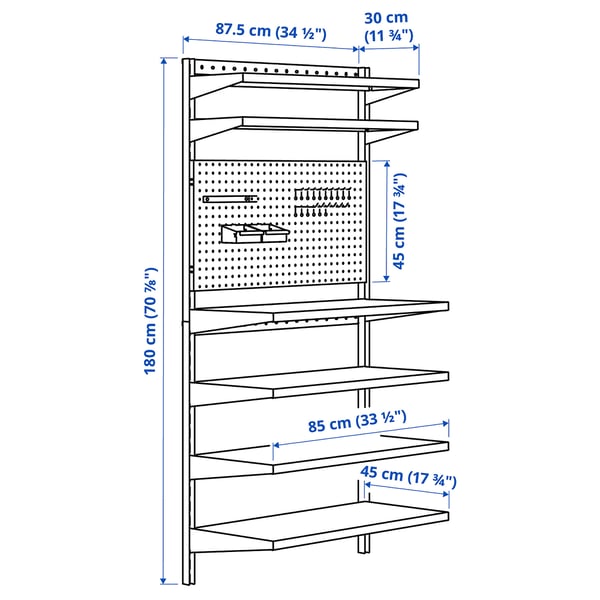 Illustration with measurements for the product: BROR.