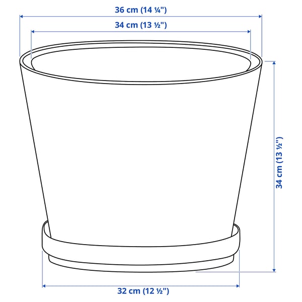 Illustration with measurements for the product: BRUNBÄR.
