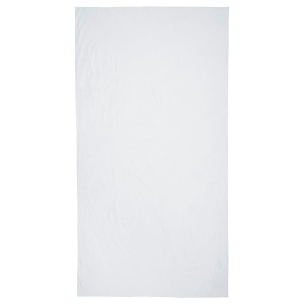 White rectangular cotton fabric, plain design, ideal for sewing projects.