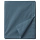 Ikea DVALA blue folded blanket. Made from recycled cotton. Rectangle shape with minimalist design.