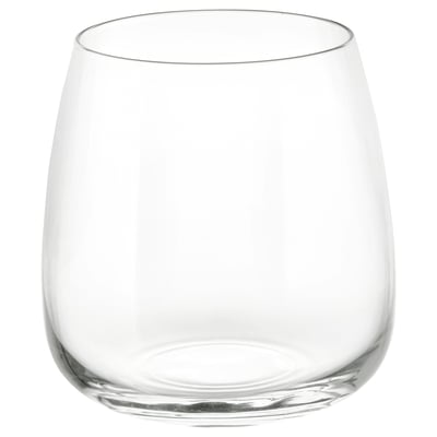 A clear, stemless DYRGRIP glass made of crystalline glass.