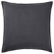 DYTÅG grey linen cushion, square with zip closure, textured natural fabric.