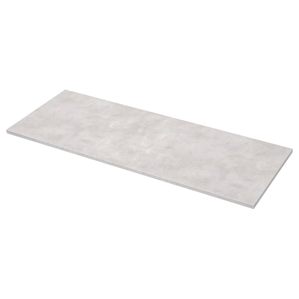EKBACKEN laminate worktop, light grey, rectangular, smooth edge, modern design.