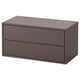Modern grey rectangular chest with two drawers.