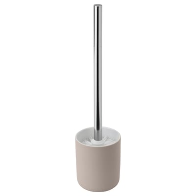 EKOLN toilet brush, light pink, plastic & stainless steel, round shape, modern design.