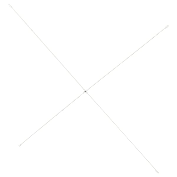 An elvardi light grey metal cross-brace, made of steel.