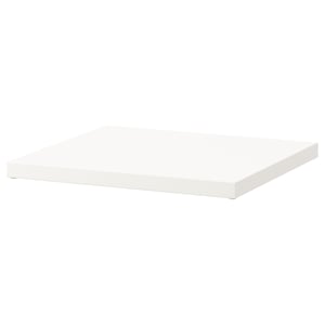 ELVARLI white shelf, sleek and modern, made of recycled materials. Perfect for minimalist decor.