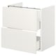 White ENHET bathroom cabinet, rectangular, two drawers.