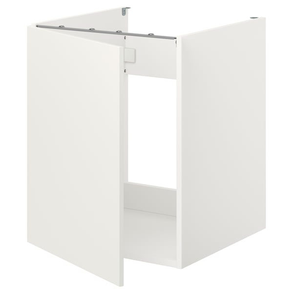 ENHET white kitchen cabinet, square, modern design, ideal for sink.