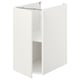 White ENHET base cabinet with single shelf. Modern, minimalist design, suitable for kitchen storage.