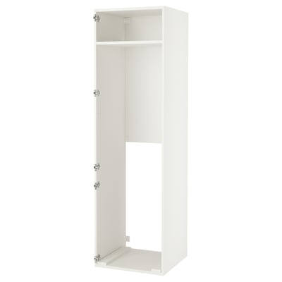 White ENHET kitchen cabinet, tall, one shelf, modern design.