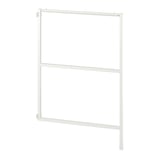 Depicts an ENHET white metal side panel. It is rectangular, with a sleek design, and made of steel with an epoxy/acrylic coating.