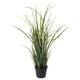 FEJKA potted plant, green/white, artificial, tall grass design.
