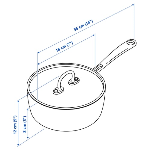 Illustration with measurements for the product: FINMAT.