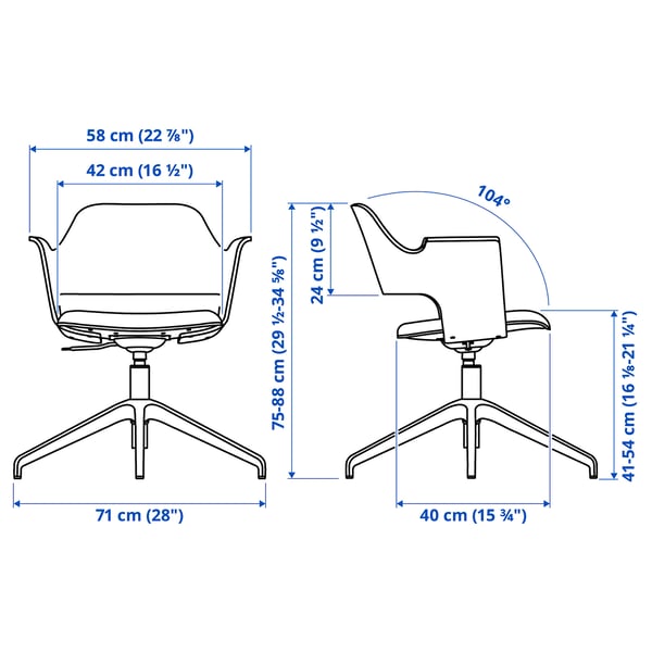 Illustration with measurements for the product: FJÄLLBERGET.