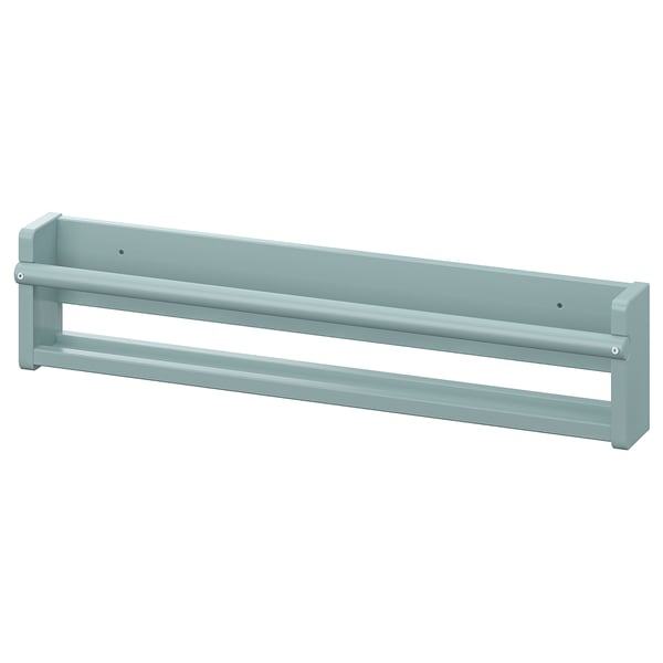FLISAT Wall storage, grey-turquoise, 70x9x16 cm