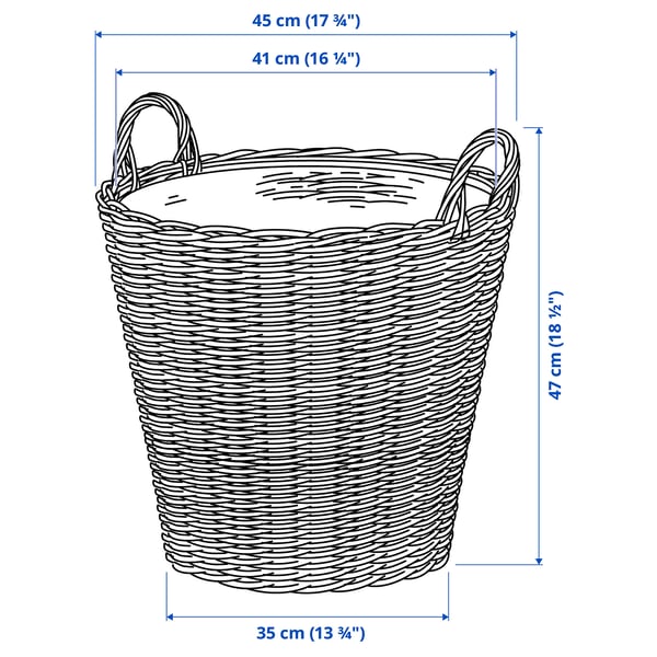 Illustration with measurements for the product: FLODBJÖRK.