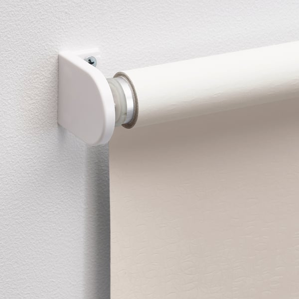 Wall-mounted roller blind bracket with smooth, silent operation mechanism.