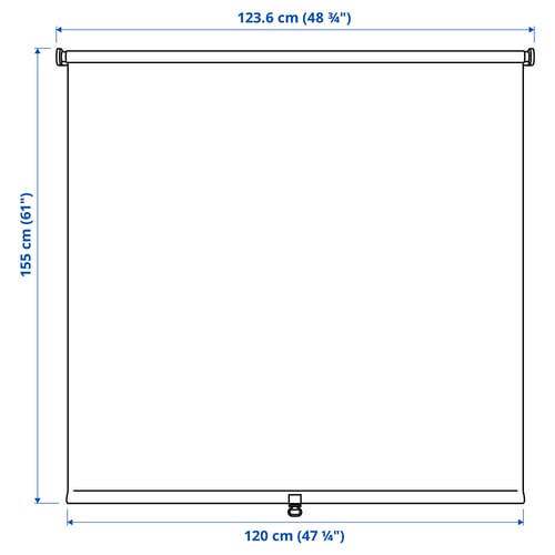 Illustration with measurements for the product: FÖNSTERBLAD.