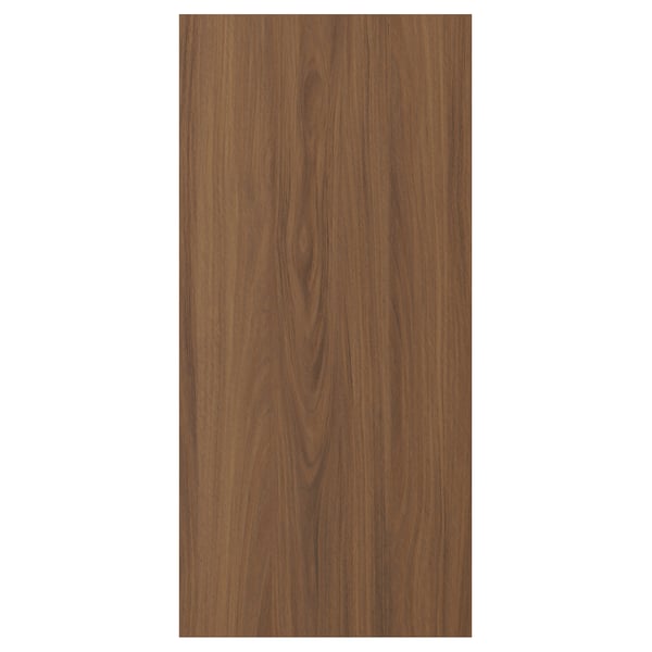 This image shows a FÖRBÄTTRA walnut-colored wooden panel with a smooth surface, featuring a classic modern design.
