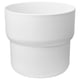 White recycled plastic plant container