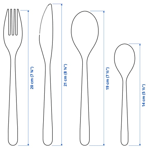 FÖRNUFT 24-piece cutlery set, stainless steel