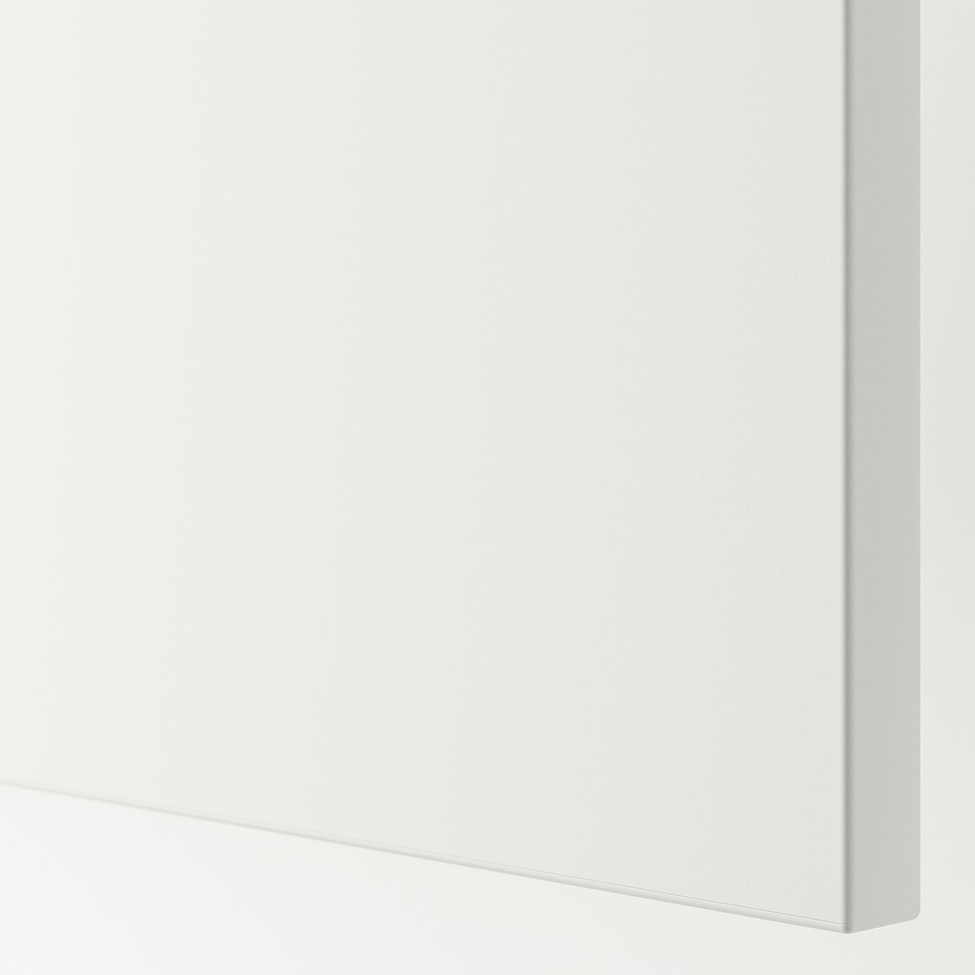 White platsa storage unit, sleek design, smooth finish. High-quality look with clean edges.