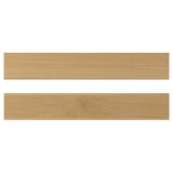 Two horizontal oak veneer panels, warm brown colour, rectangular shape, simple modern design.