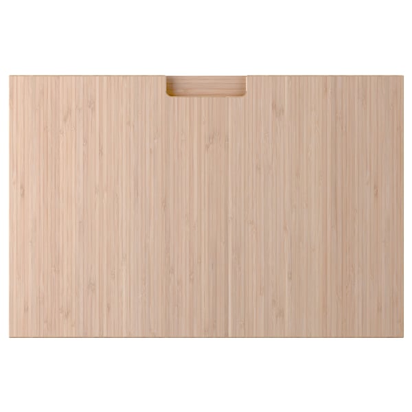 FRÖJERED bamboo kitchen drawers, natural light colour, rectangular shape, smooth texture, minimalist design.