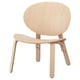 Light wood chair, curved seat, rounded back, scandinavian design.