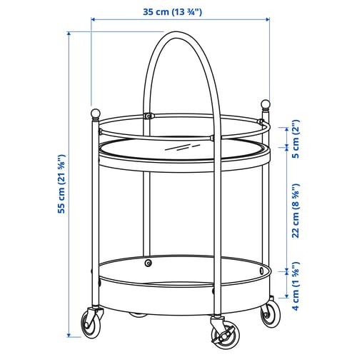 Illustration with measurements for the product: FRÖSJÖN.
