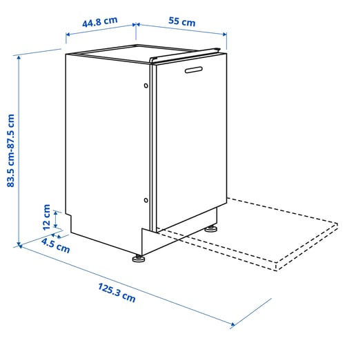 Illustration with measurements for the product: FRÖSLUNDA.